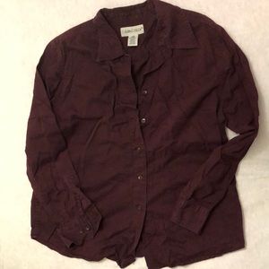 Maroon button down shirt